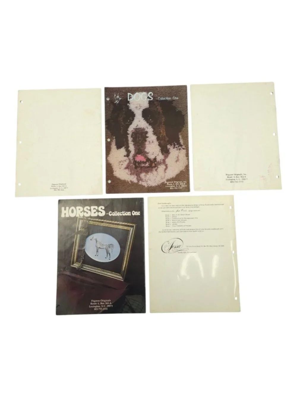 Cross Stitch Book Vintage Lot 5 Stephanie Seabrook Hedgepath Cats Dogs Horses